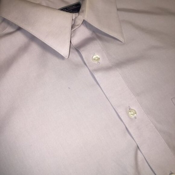 Roberto Villini Mens Large Button Up Dress Shirt Pink Travel Collection Cotton - Picture 7 of 8